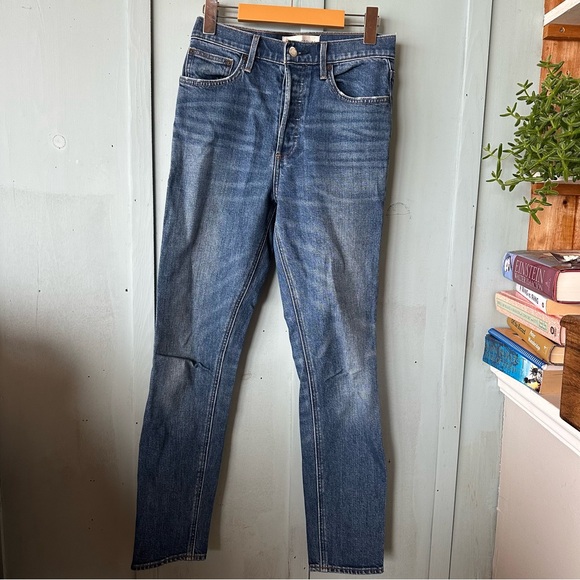 Denim Forum THE YOKO HIGH RISE SLIM Blue Jeans - Picture 6 of 14